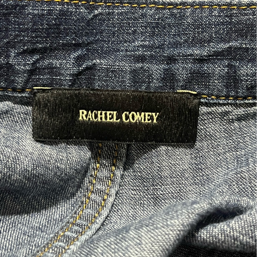 Rachel Comey Cropped Jeans Womens Sz 4 Relaxed baggy Leg High Waisted Dark Wash - Picture 8 of 9